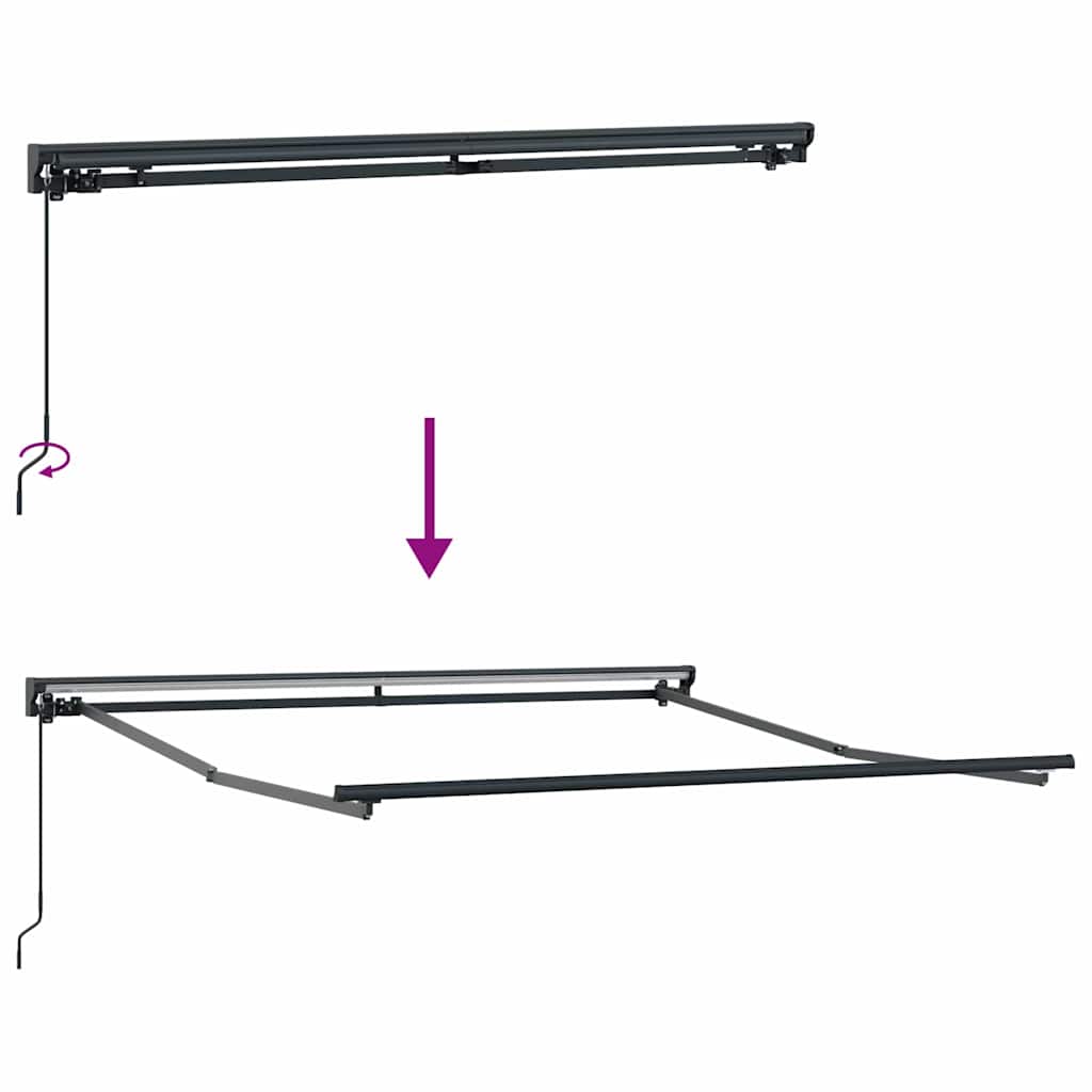 Napernyő keret Zöld és Fehér 350 x 250 cm