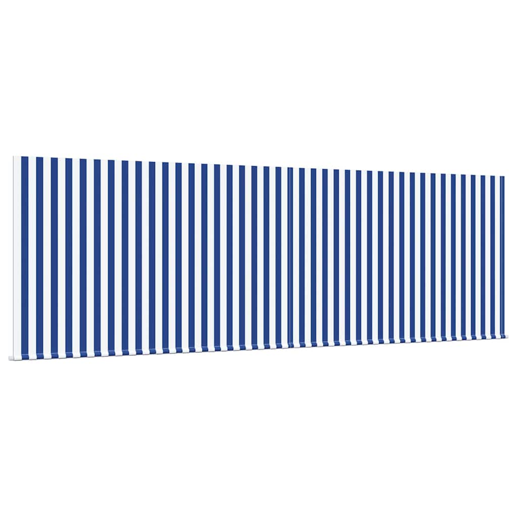 Behúzható napellenző Kék és Fehér 400 × 300 cm