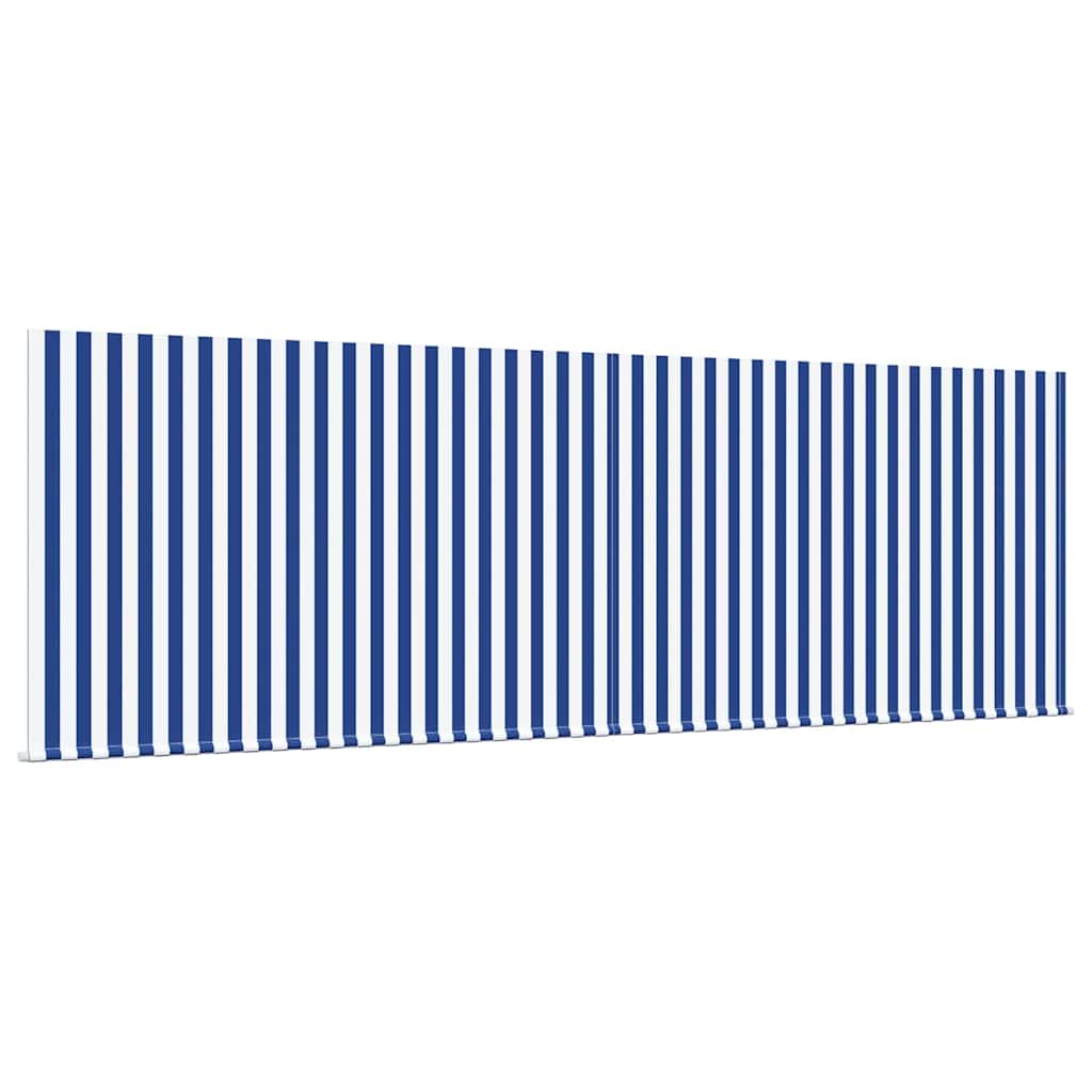 Behúzható napellenző Kék és Fehér 400 × 300 cm