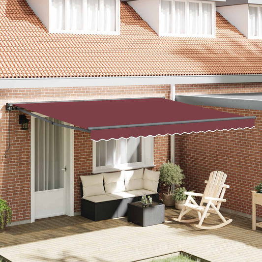 Napernyő keret Burgundi 400 × 300 cm Poliészter PU bevonattal