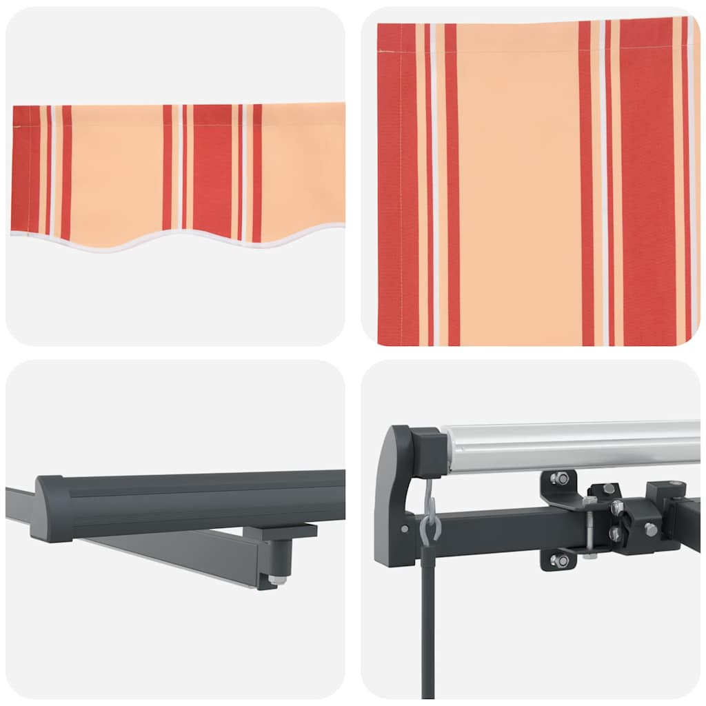Behúzható napellenző Sárga és narancs 400 × 300 cm