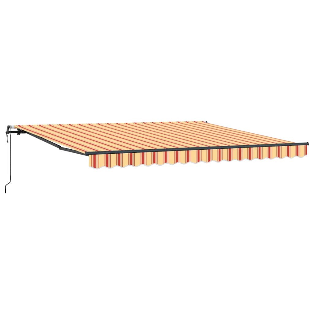 Behúzható napellenző Sárga és narancs 400 × 300 cm