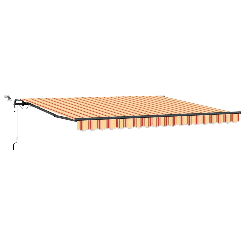 Behúzható napellenző Sárga és narancs 400 × 300 cm Poliészter