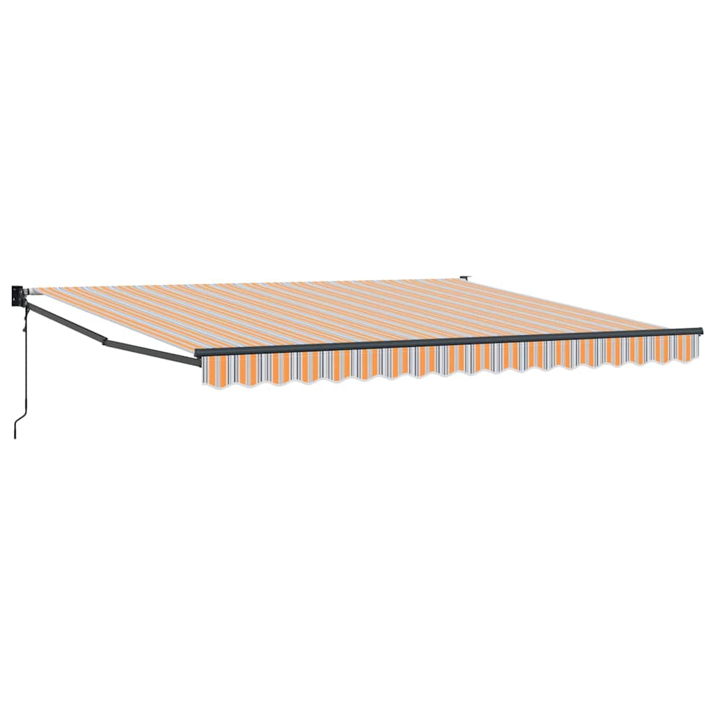 Behúzható napellenző Sokszínű 400 × 300 cm Poliészter és fém