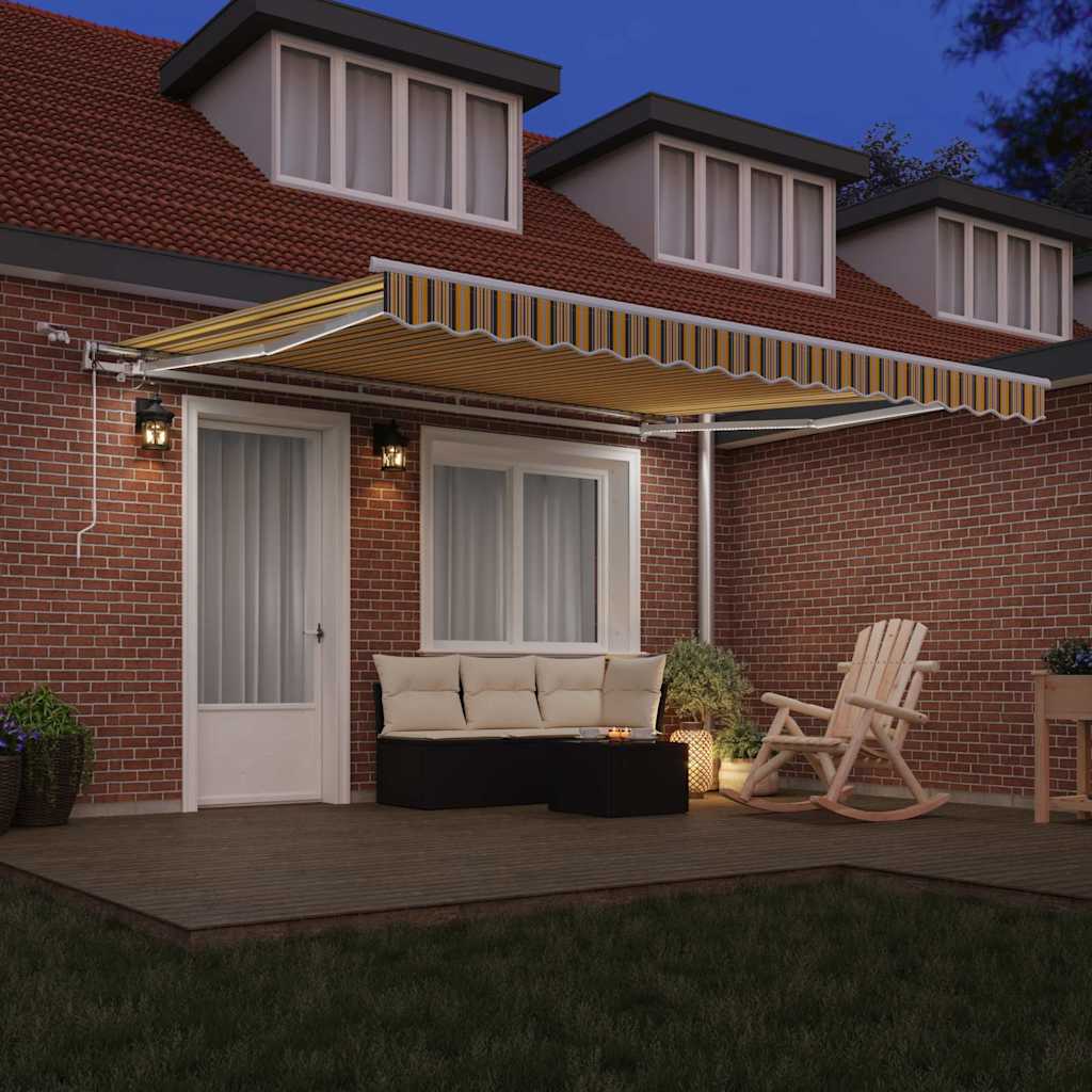Behúzható napellenző Sokszínű 400 × 300 cm Poliészter