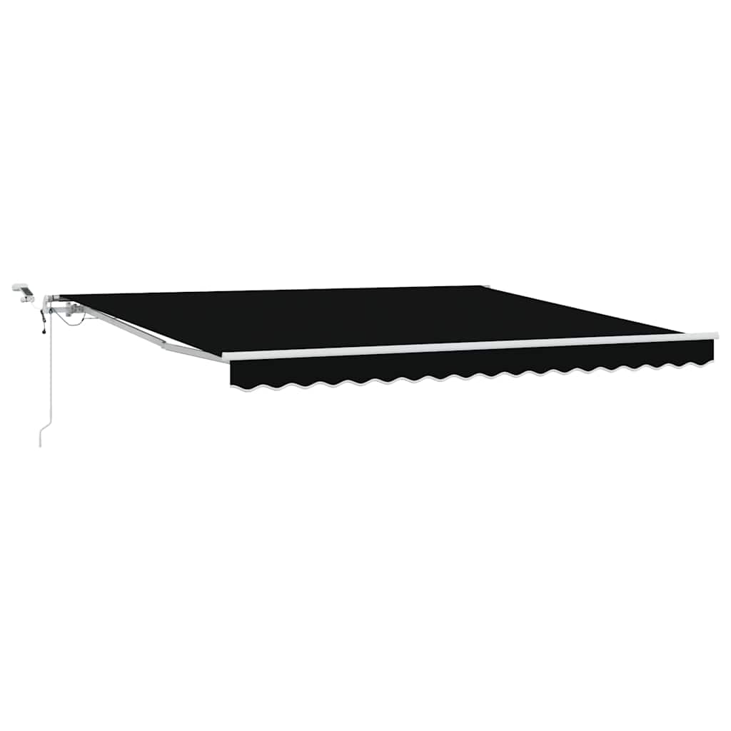 Behúzható napellenző Fekete 400 × 300 cm Poliészter