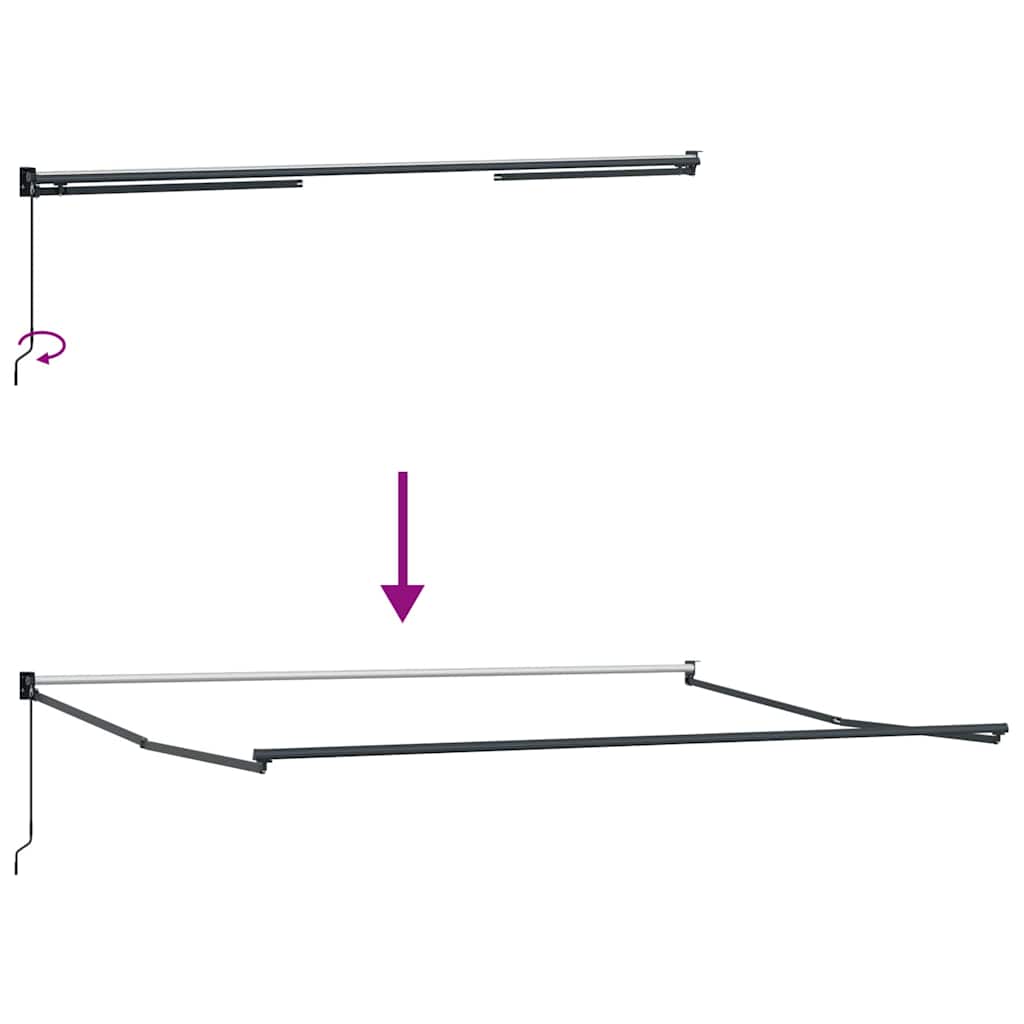 Behúzható napellenző Fekete 400 × 300 cm