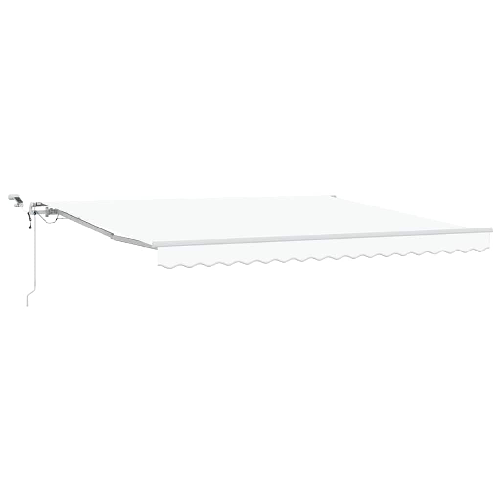 Behúzható napellenző Fehér 400 × 300 cm Poliészter