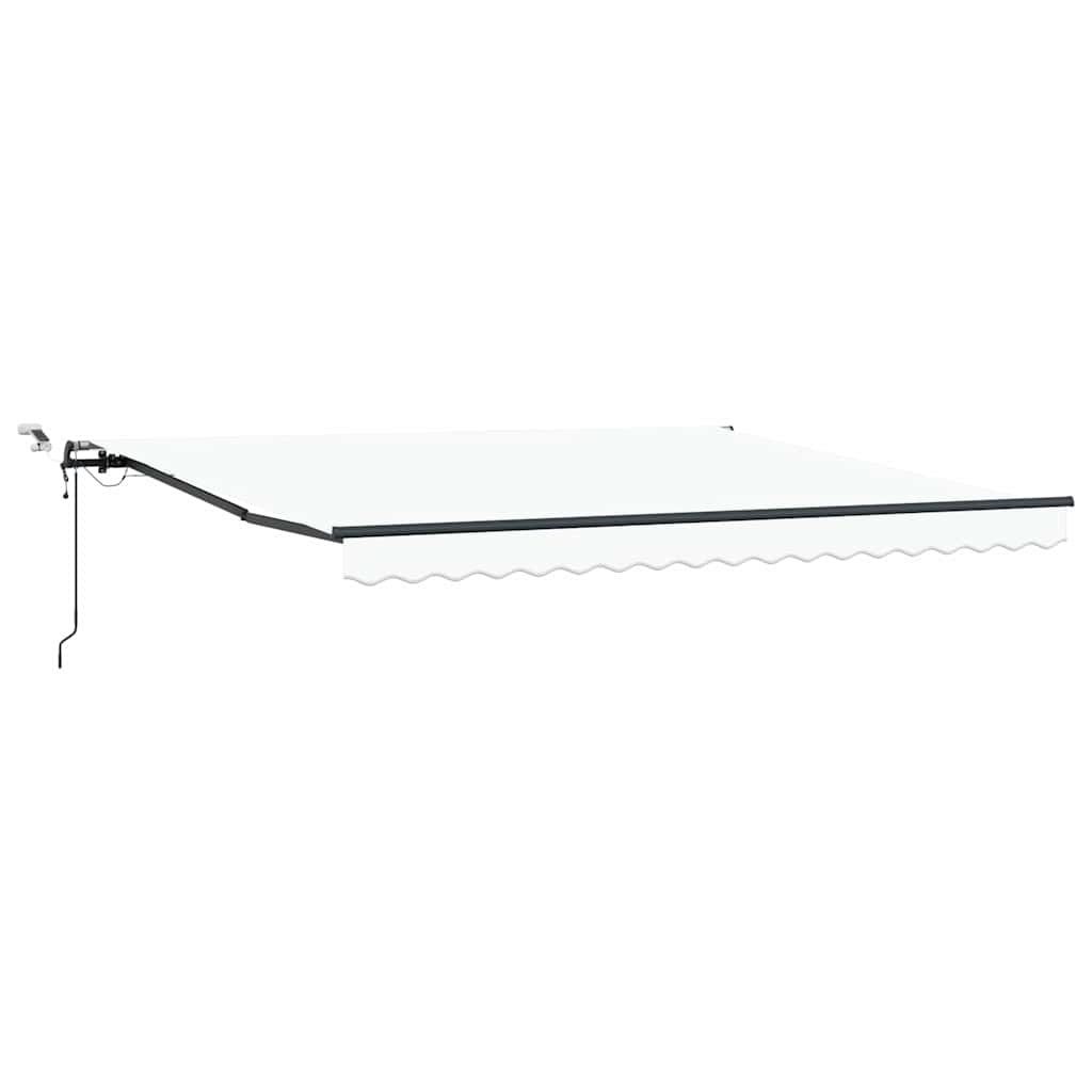Behúzható napellenző Fehér 400 × 300 cm Poliészter