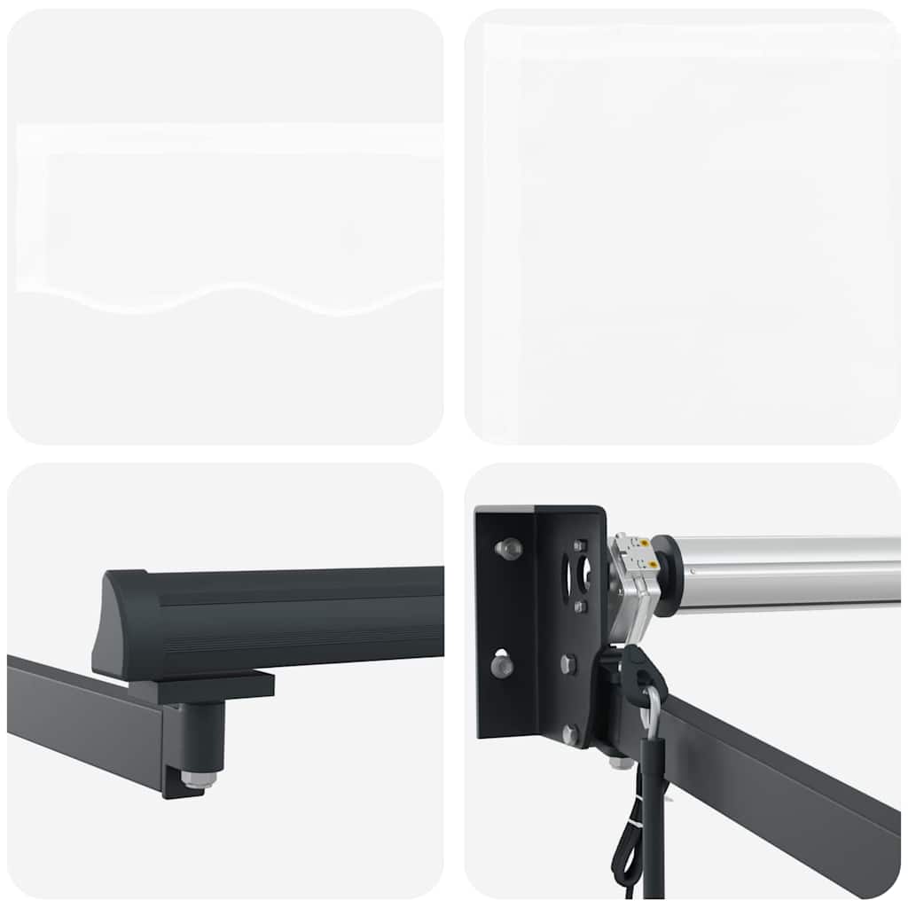 Behúzható napellenző Fehér 400 × 300 cm Poliészter és fém