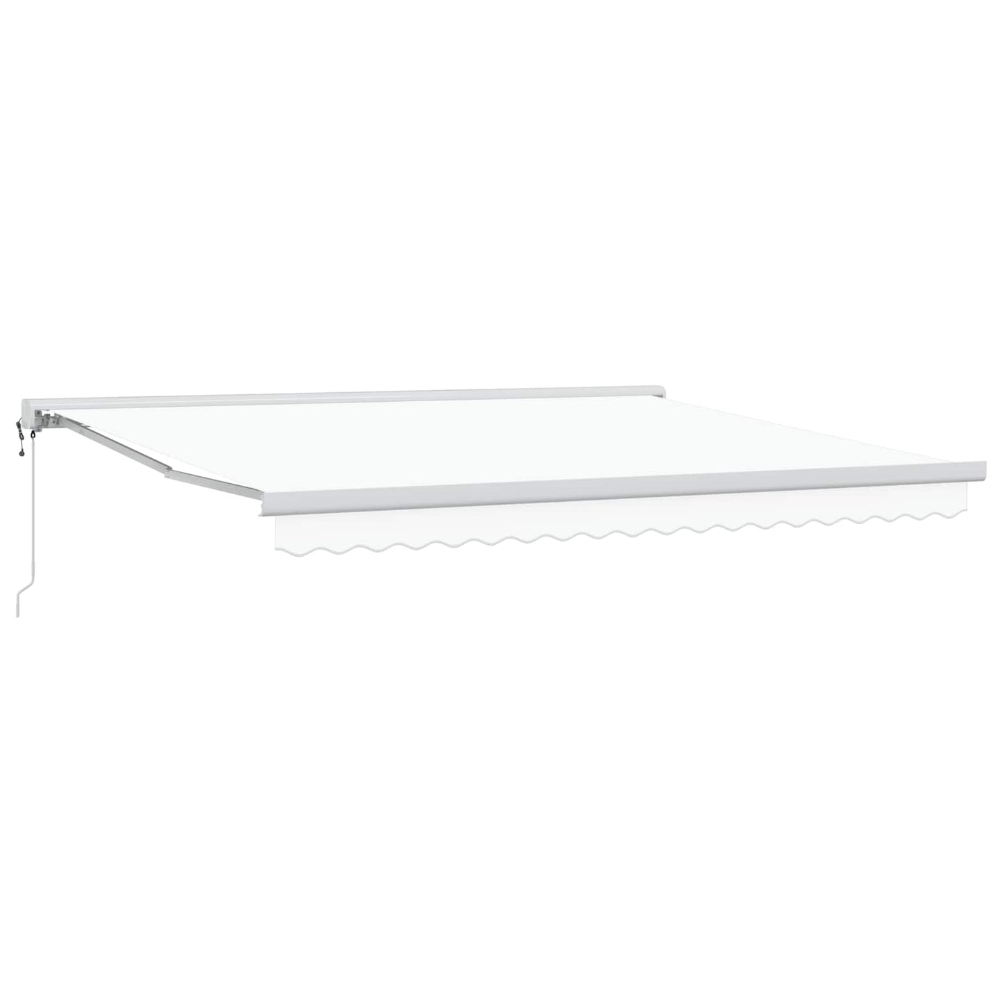 Behúzható napellenző Fehér 400 × 300 cm Szövet és Fém