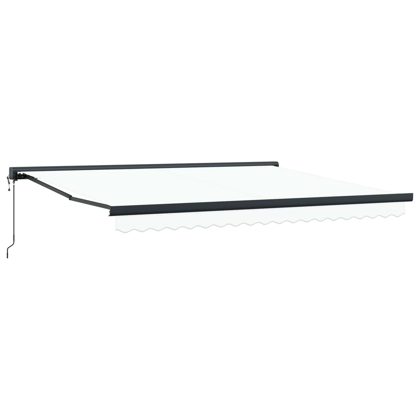 Behúzható napellenző Fehér 400 × 300 cm Szövet és Fém