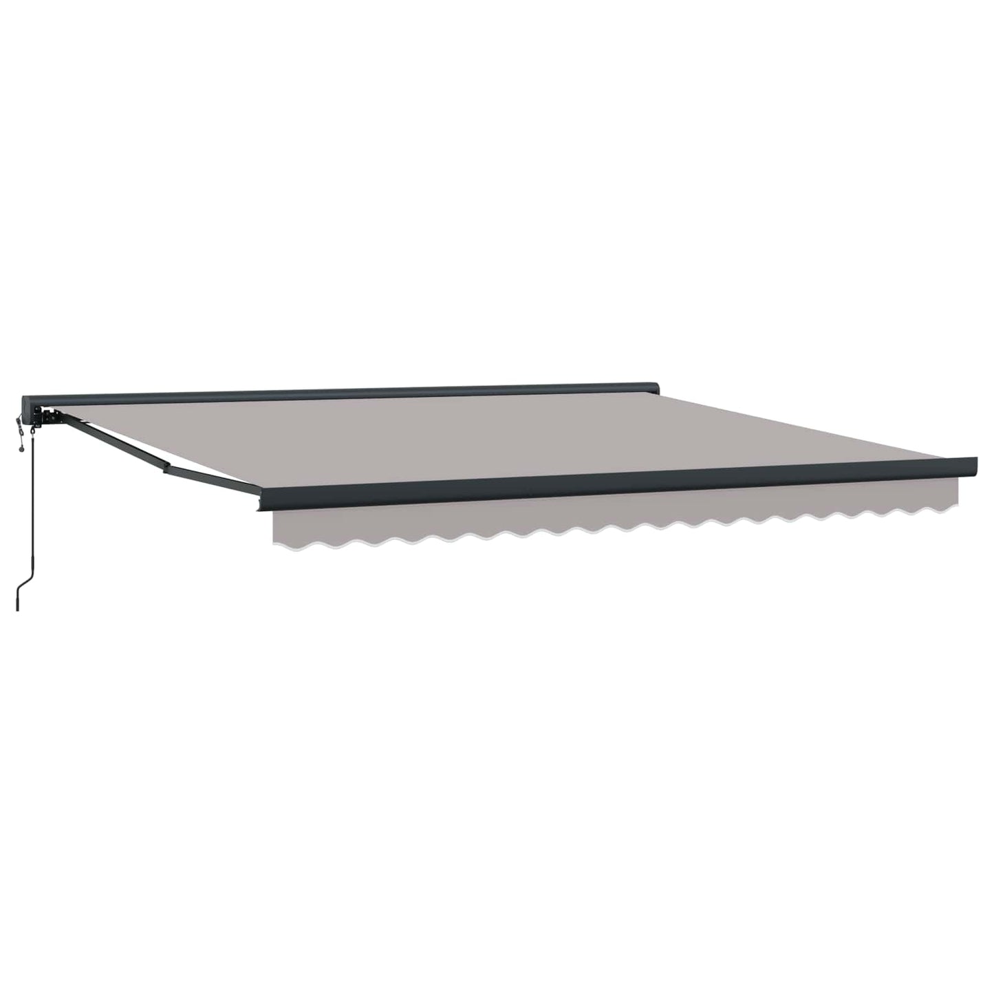 Behúzható napellenző Világosszürke 400 × 300 cm Szövet és Fém