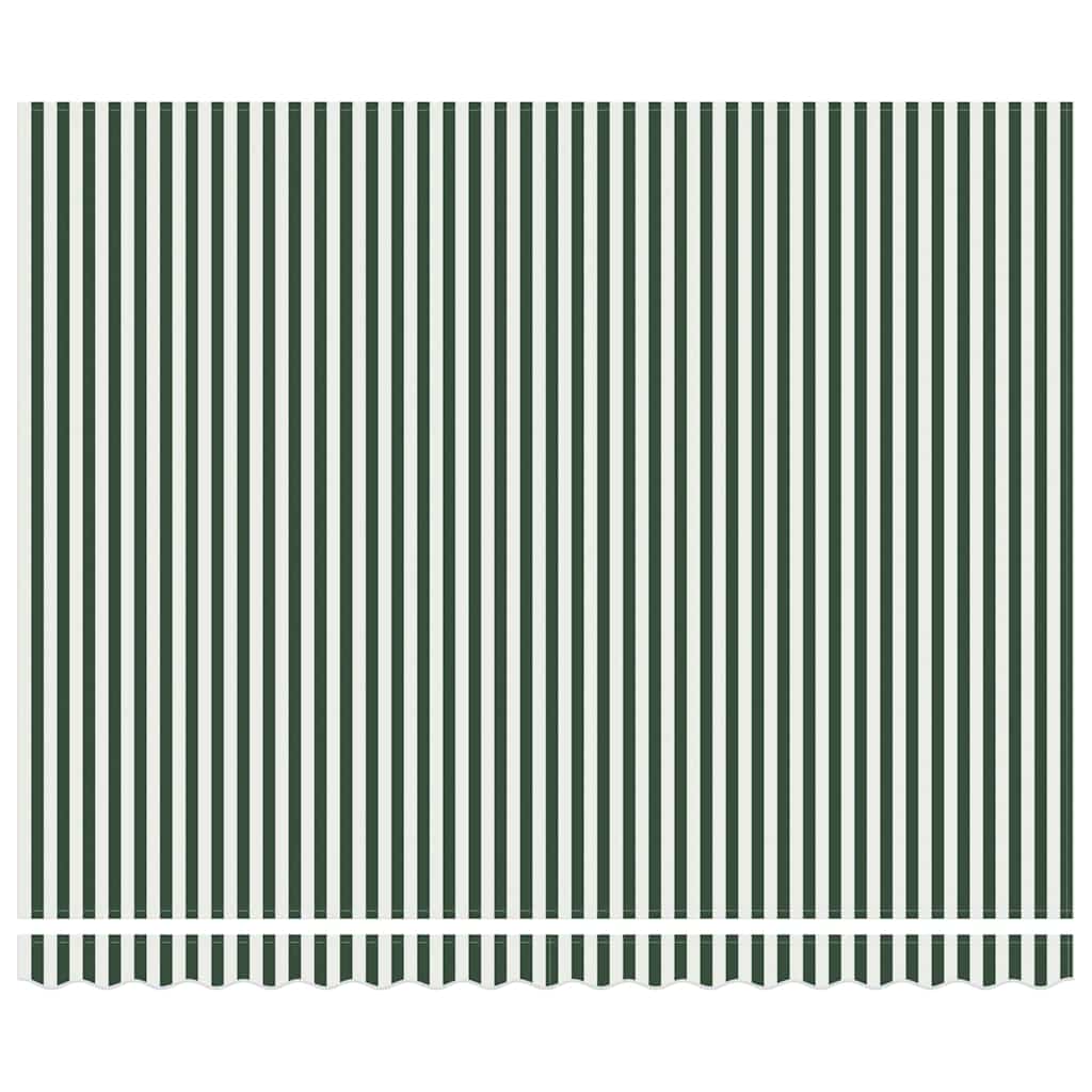 Behúzható napellenző Zöld és Fehér 400 × 300 cm