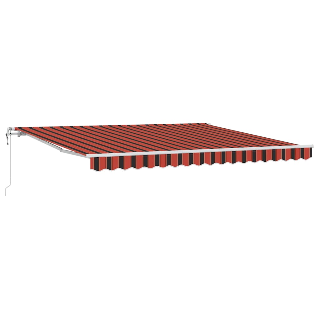 Behúzható napellenző narancssárga és barna 400 × 350 cm