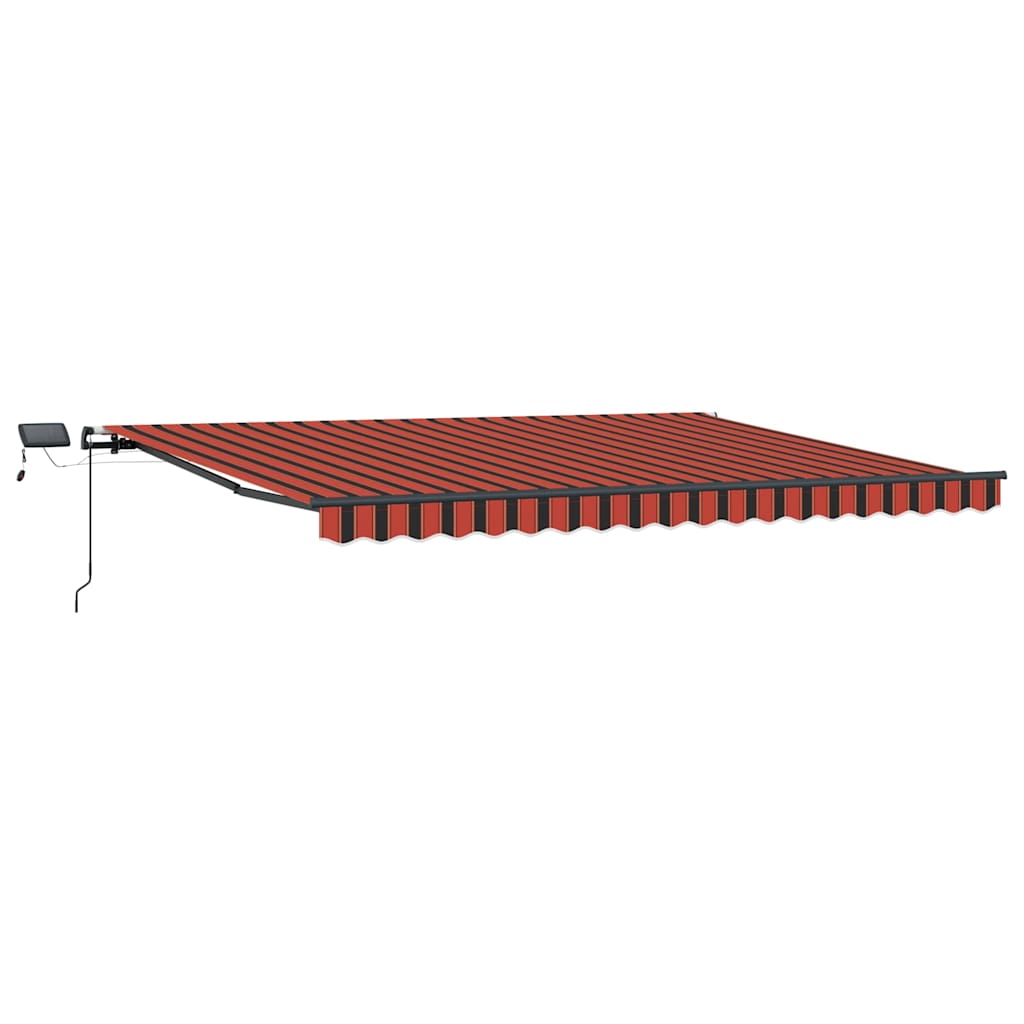 Behúzható napellenző narancssárga és barna 400 × 350 cm