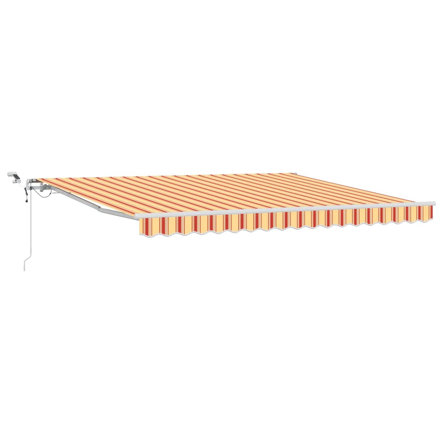 Behúzható napellenző Sárga és narancs 400 × 350 cm Poliészter
