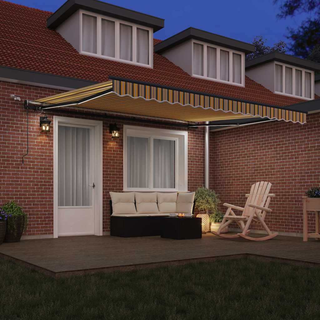 Behúzható napellenző Sokszínű 400 × 350 cm Poliészter