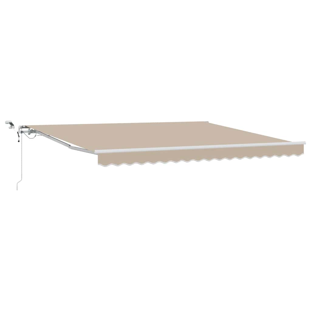 Behúzható napellenző Bézs 400 × 350 cm Poliészter