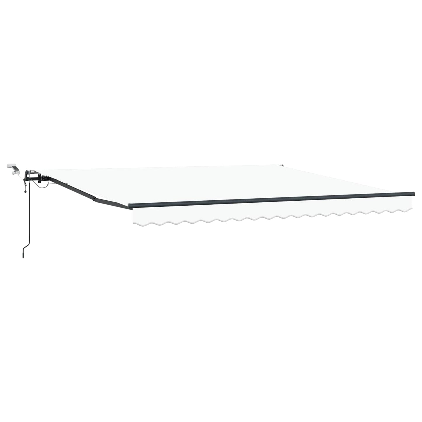 Behúzható napellenző Fehér 400 × 350 cm Poliészter