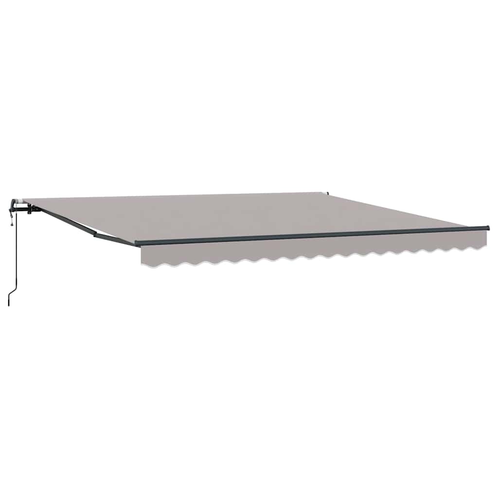Behúzható napellenző Világosszürke 400 × 350 cm