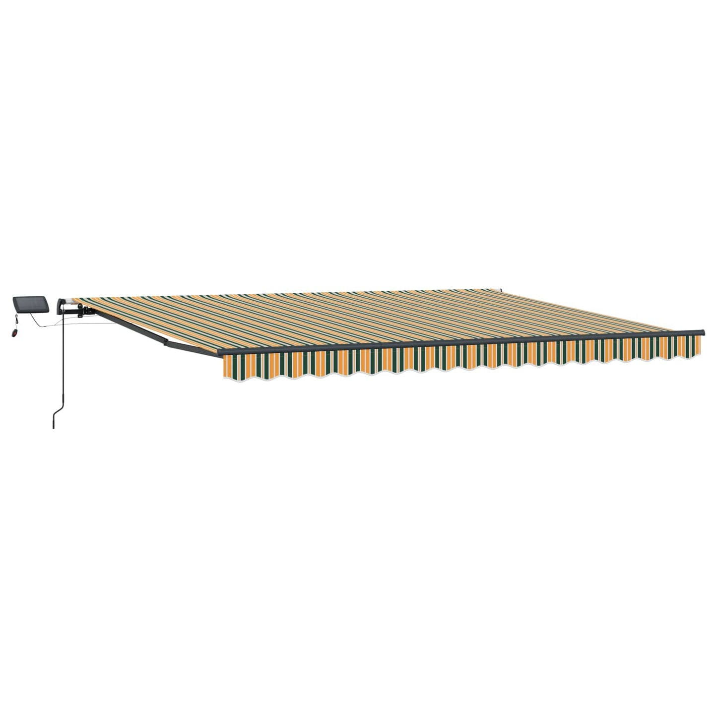 Behúzható napellenző Zöld és sárga 400 × 350 cm
