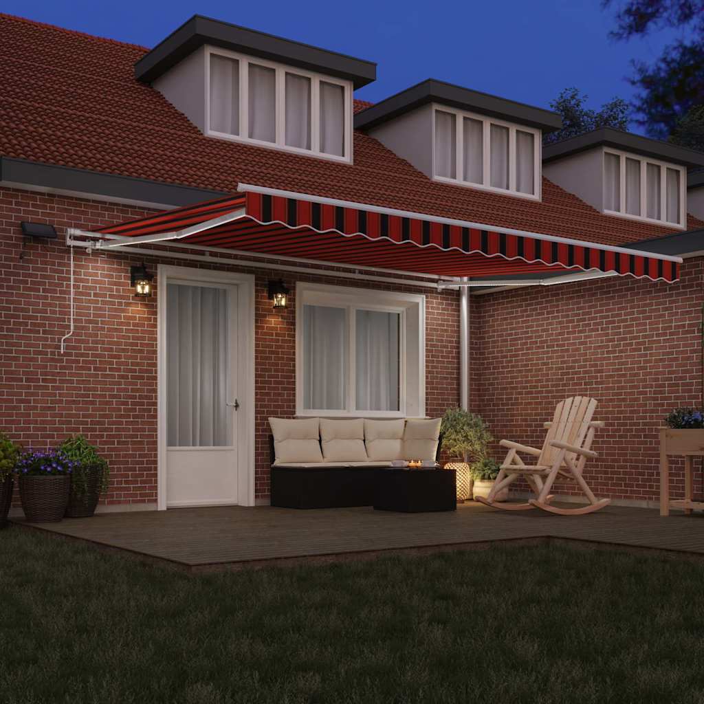 Behúzható napellenző narancssárga és barna 450 × 300 cm