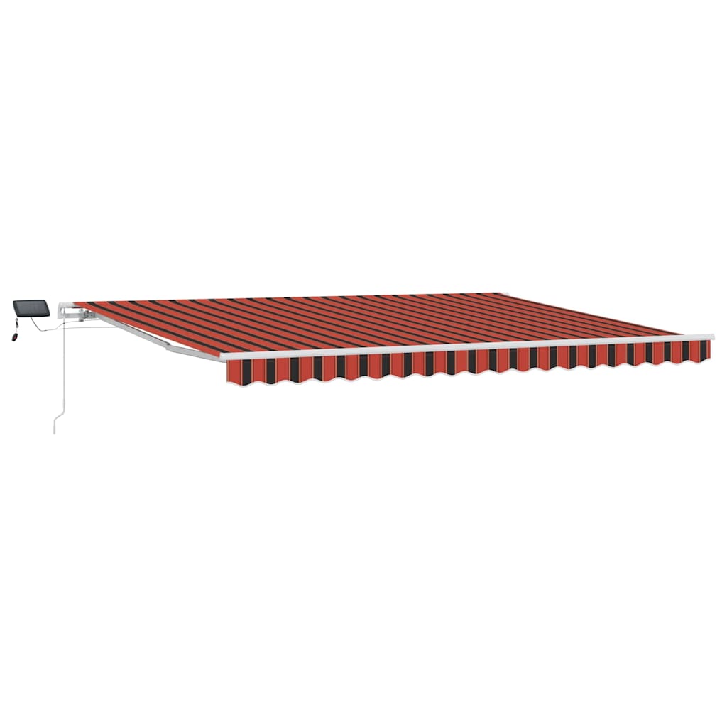 Behúzható napellenző narancssárga és barna 450 × 300 cm