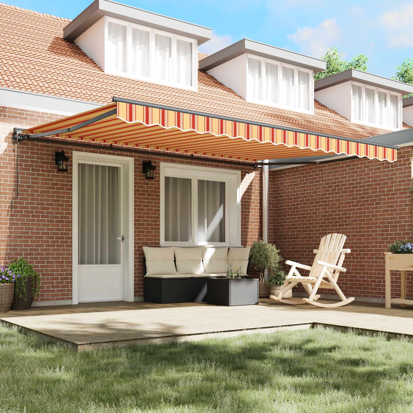 Napernyő keret Sokszínű 450 × 300 cm Poliészter PU bevonattal
