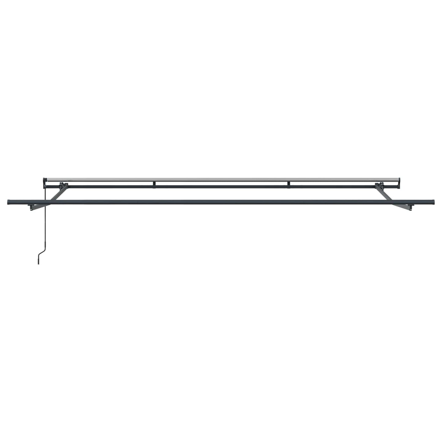 Behúzható napellenző Piros és Fehér 450 × 300 cm