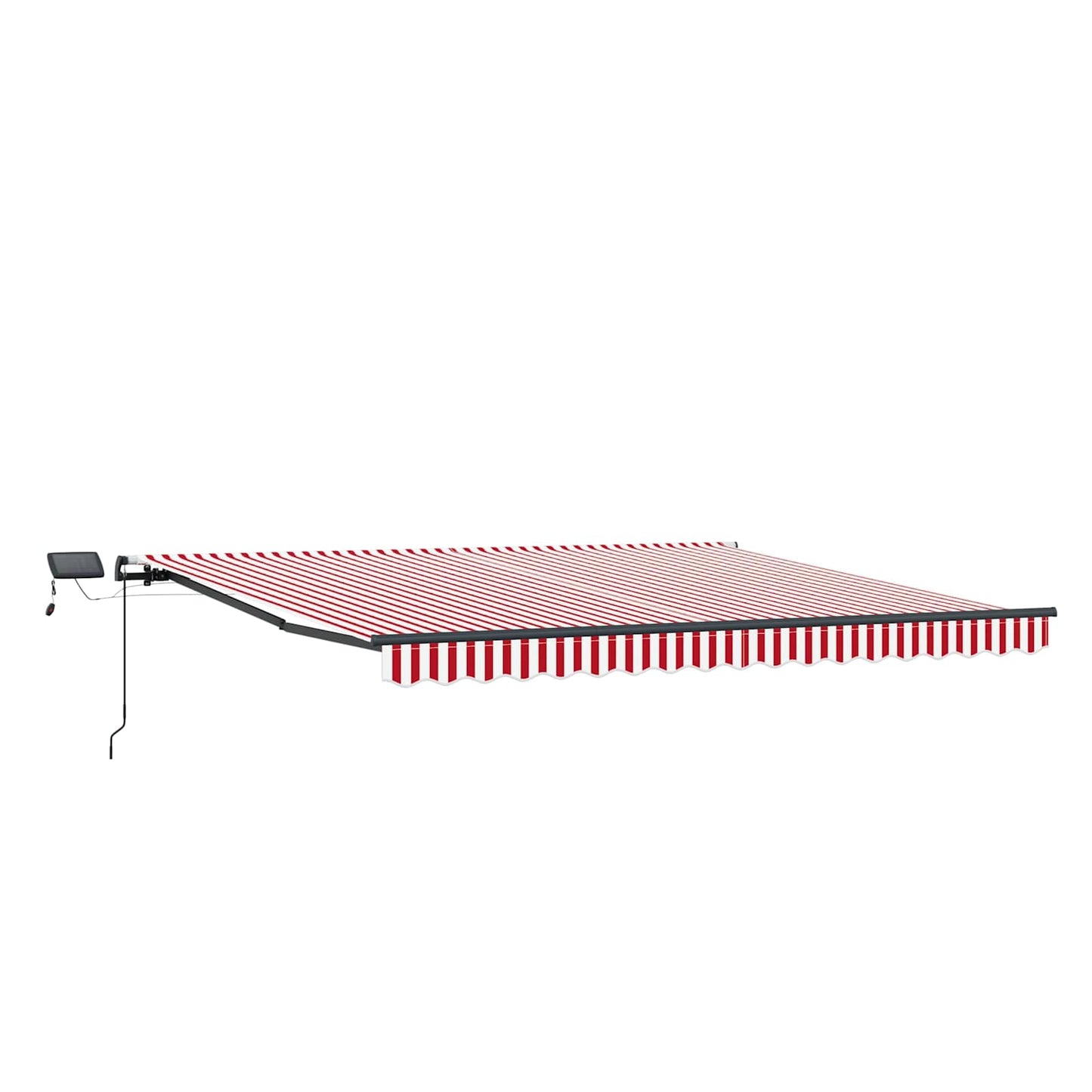 Behúzható napellenző Piros és Fehér 450 × 300 cm