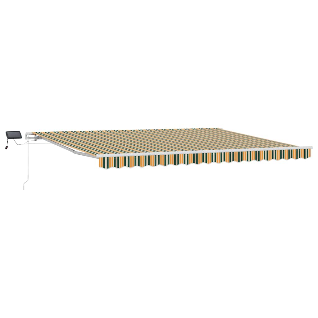 Behúzható napellenző Zöld és sárga 450 × 300 cm