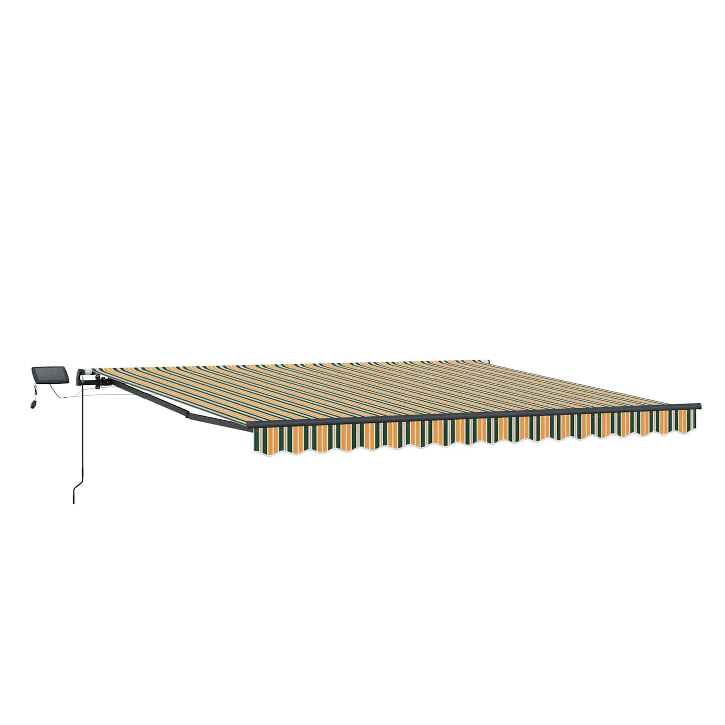 Behúzható napellenző Zöld és sárga 450 × 300 cm