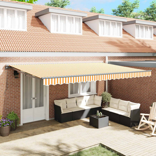 Napernyő keret Sárga és Fehér 500 × 300 cm