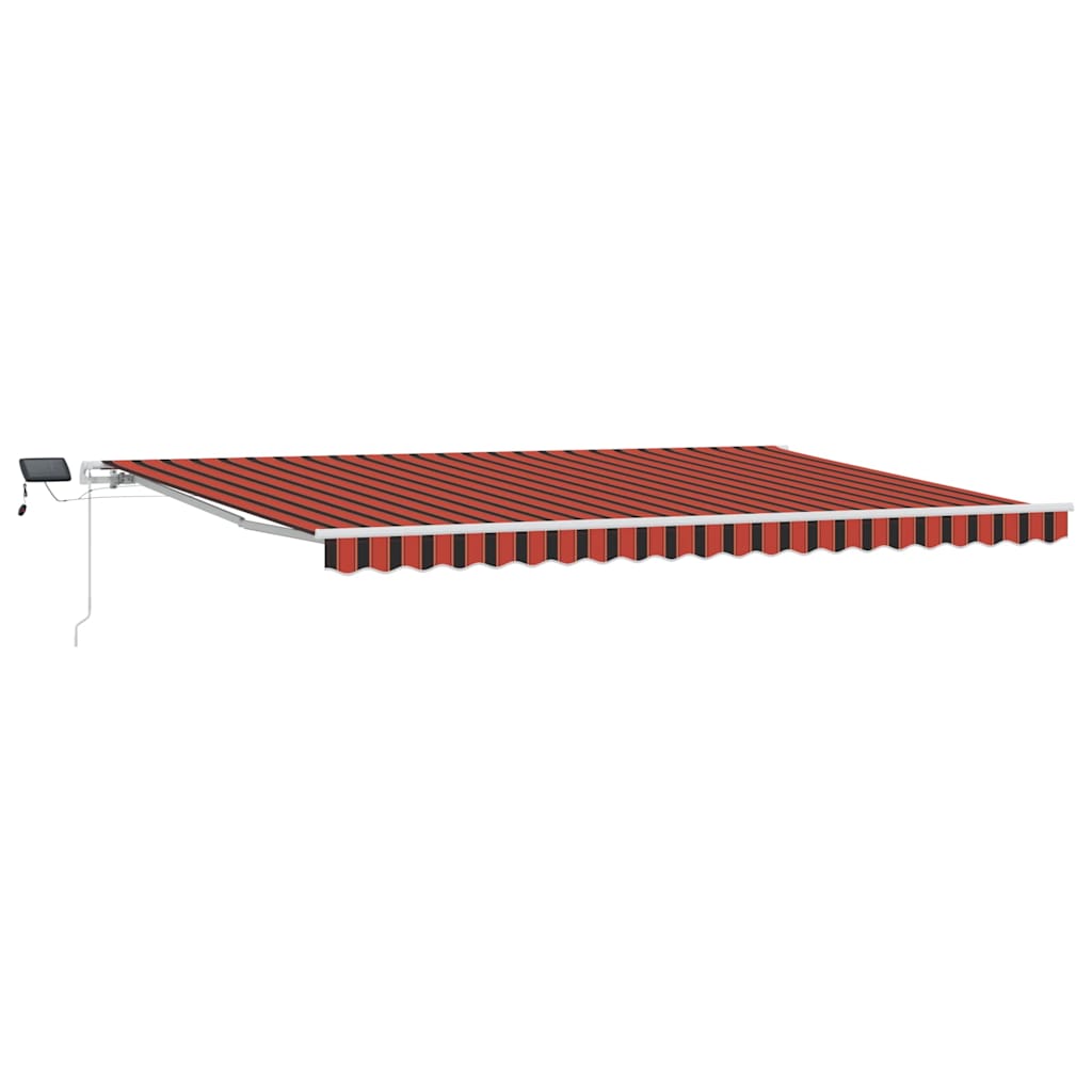 Behúzható napellenző narancssárga és barna 500 × 300 cm