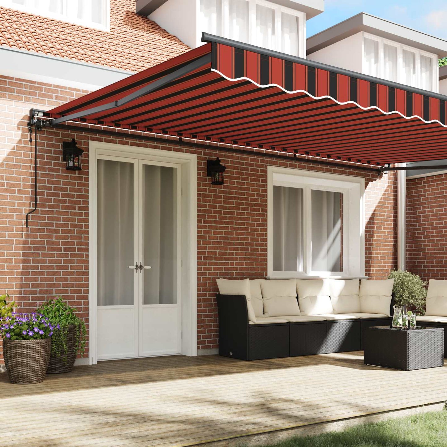 Napernyő keret Narancs és Fekete 500 × 300 cm