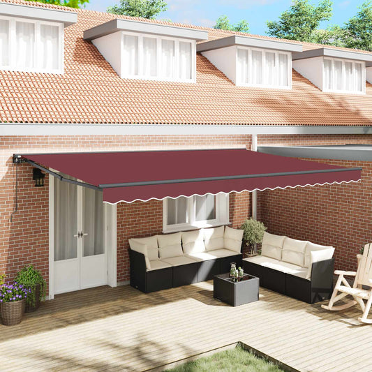 Napernyő keret Burgundi 500 × 300 cm Poliészter PU bevonattal