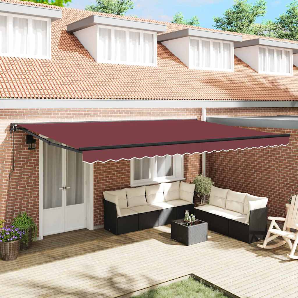 Napernyő keret Burgundi 500 × 300 cm Poliészter PU bevonattal