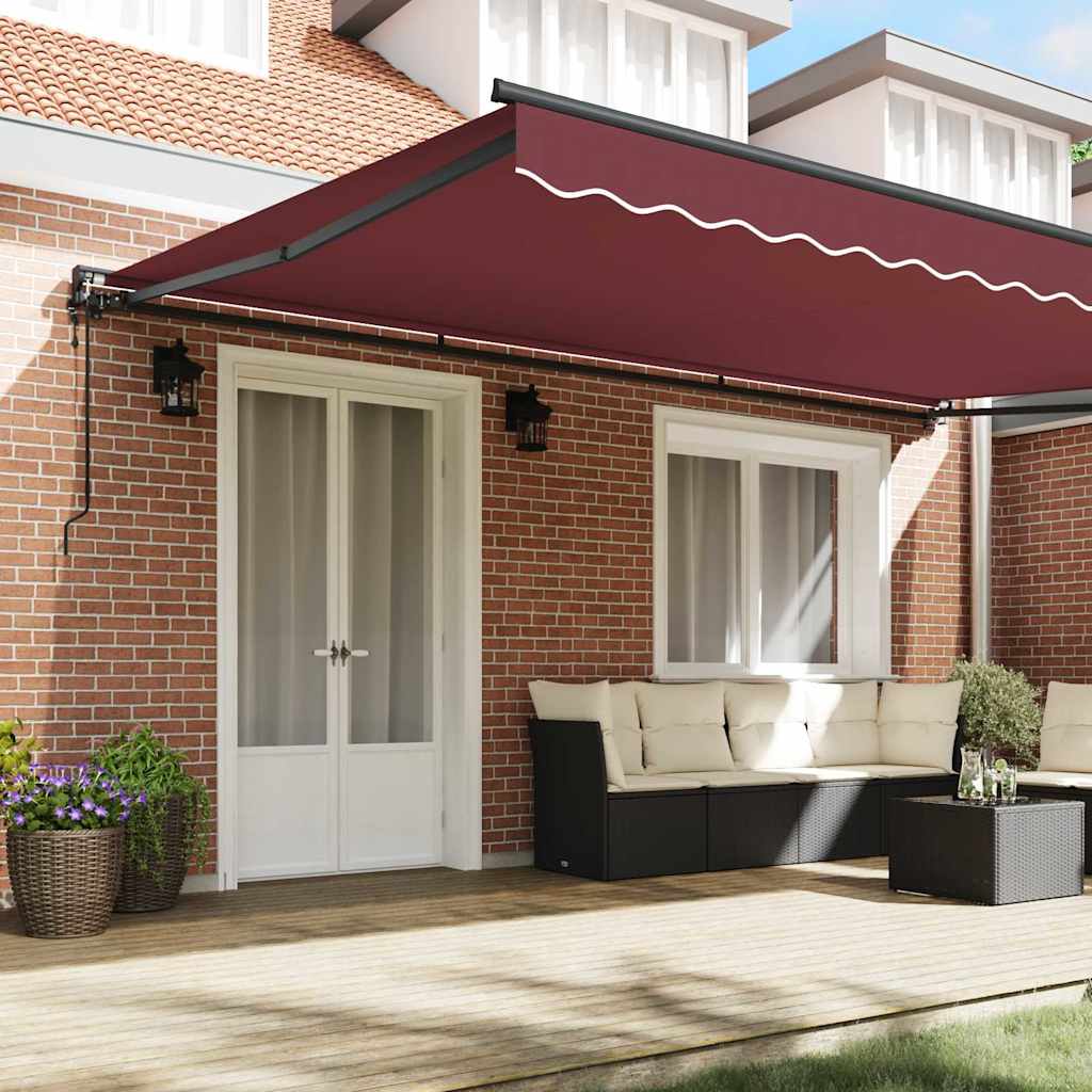 Napernyő keret Burgundi 500 × 300 cm Poliészter PU bevonattal