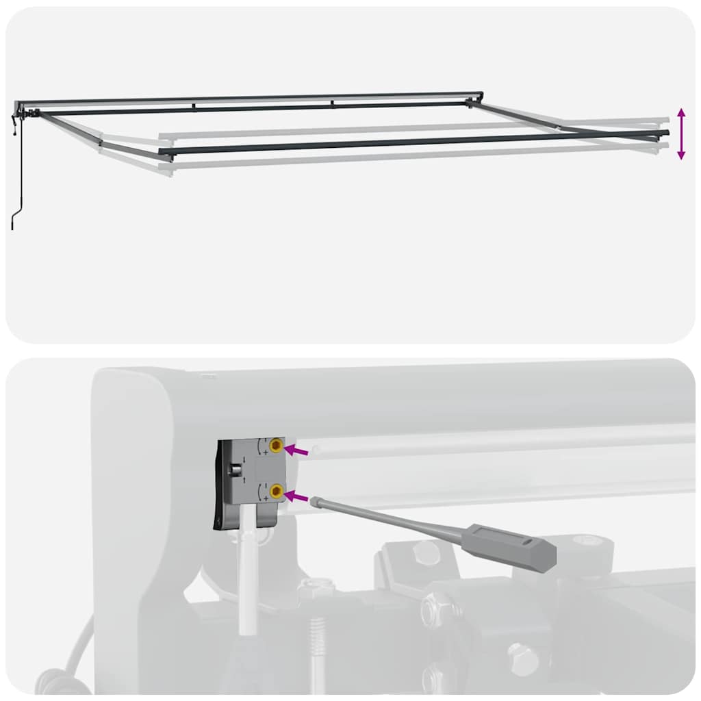 Napernyő keret Burgundi 500 × 300 cm Poliészter PU bevonattal