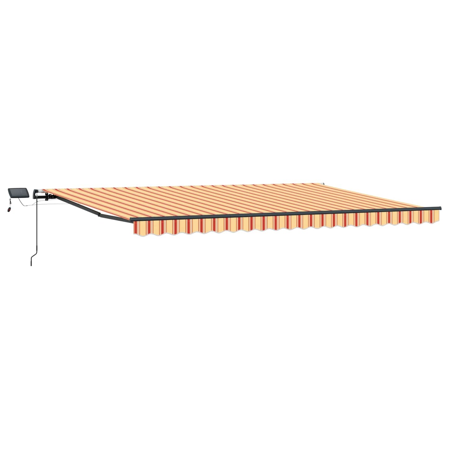 Behúzható napellenző Sárga és narancs 500 × 300 cm