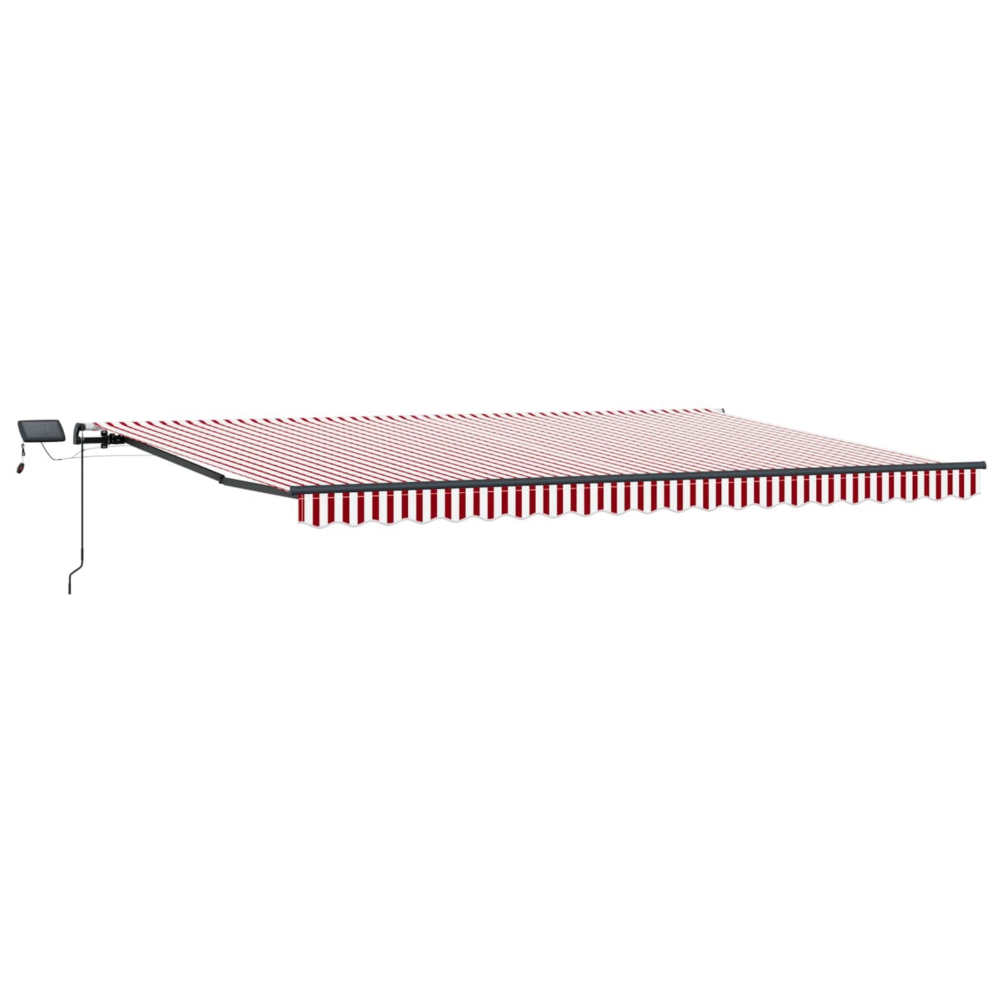 Behúzható napellenző Piros és Fehér 500 × 300 cm