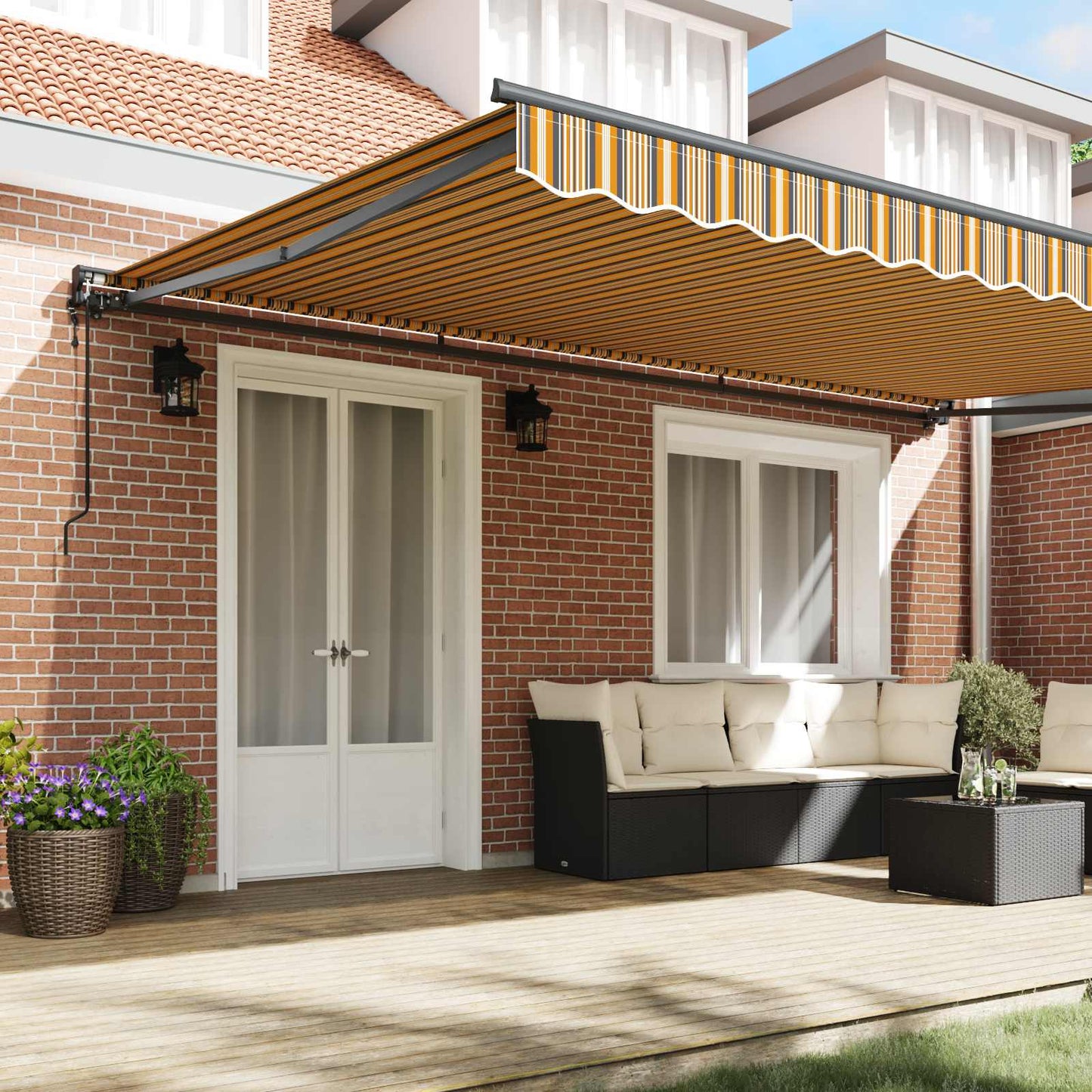 Napernyő keret Sárga és Szürke 500 × 300 cm