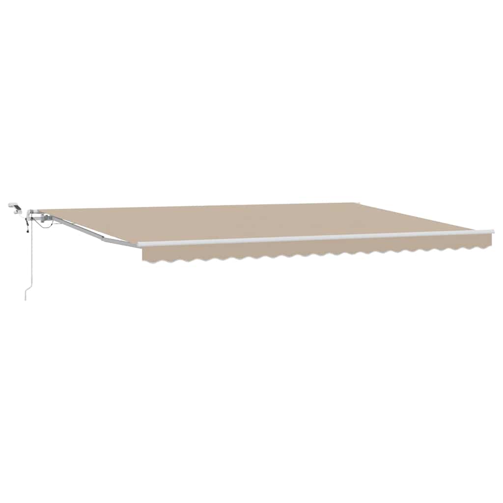 Behúzható napellenző Bézs 500 × 300 cm Poliészter