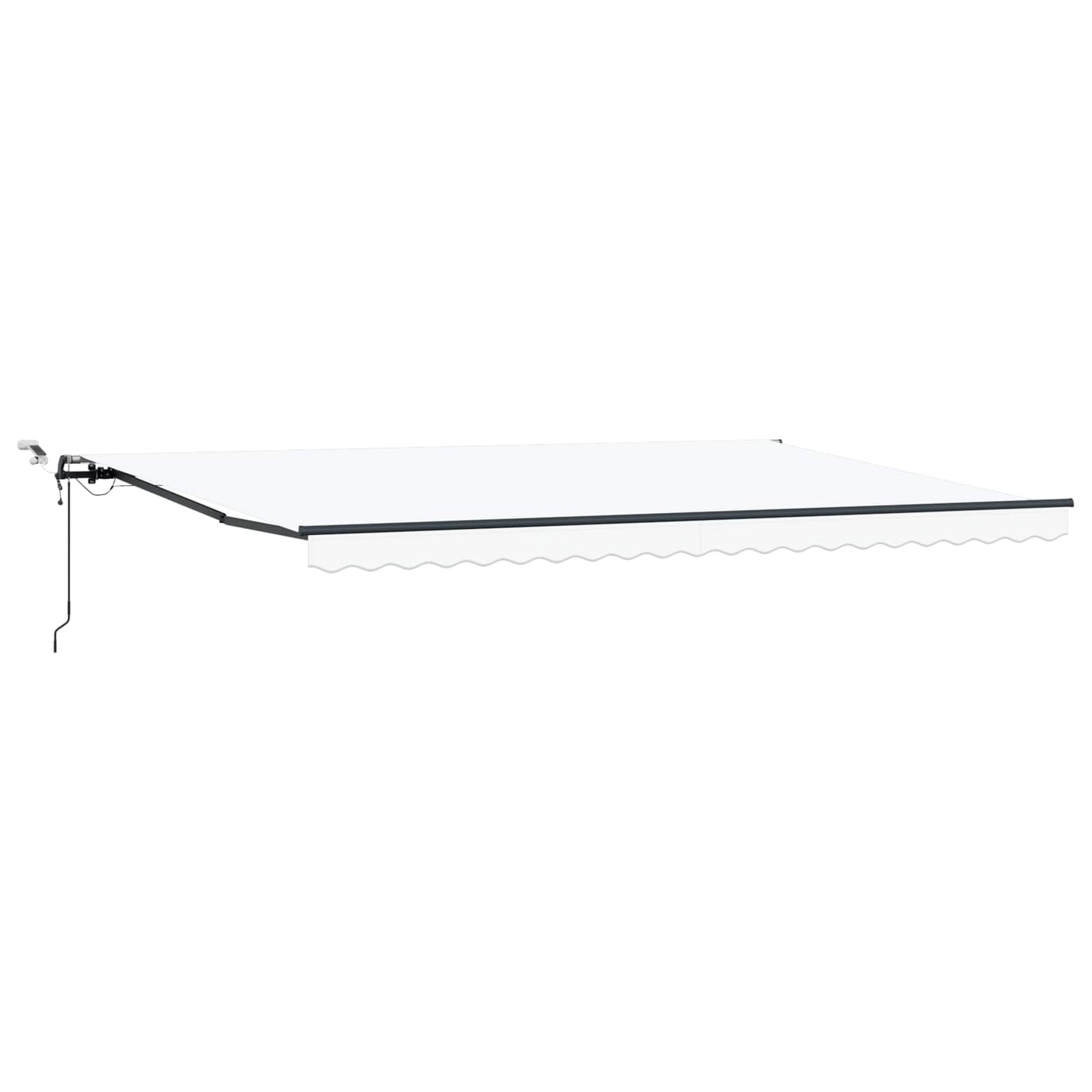Behúzható napellenző Fehér 500 × 300 cm Poliészter
