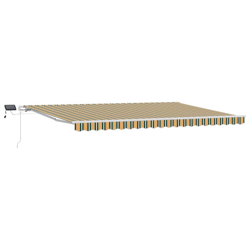 Behúzható napellenző Zöld és sárga 500 × 300 cm