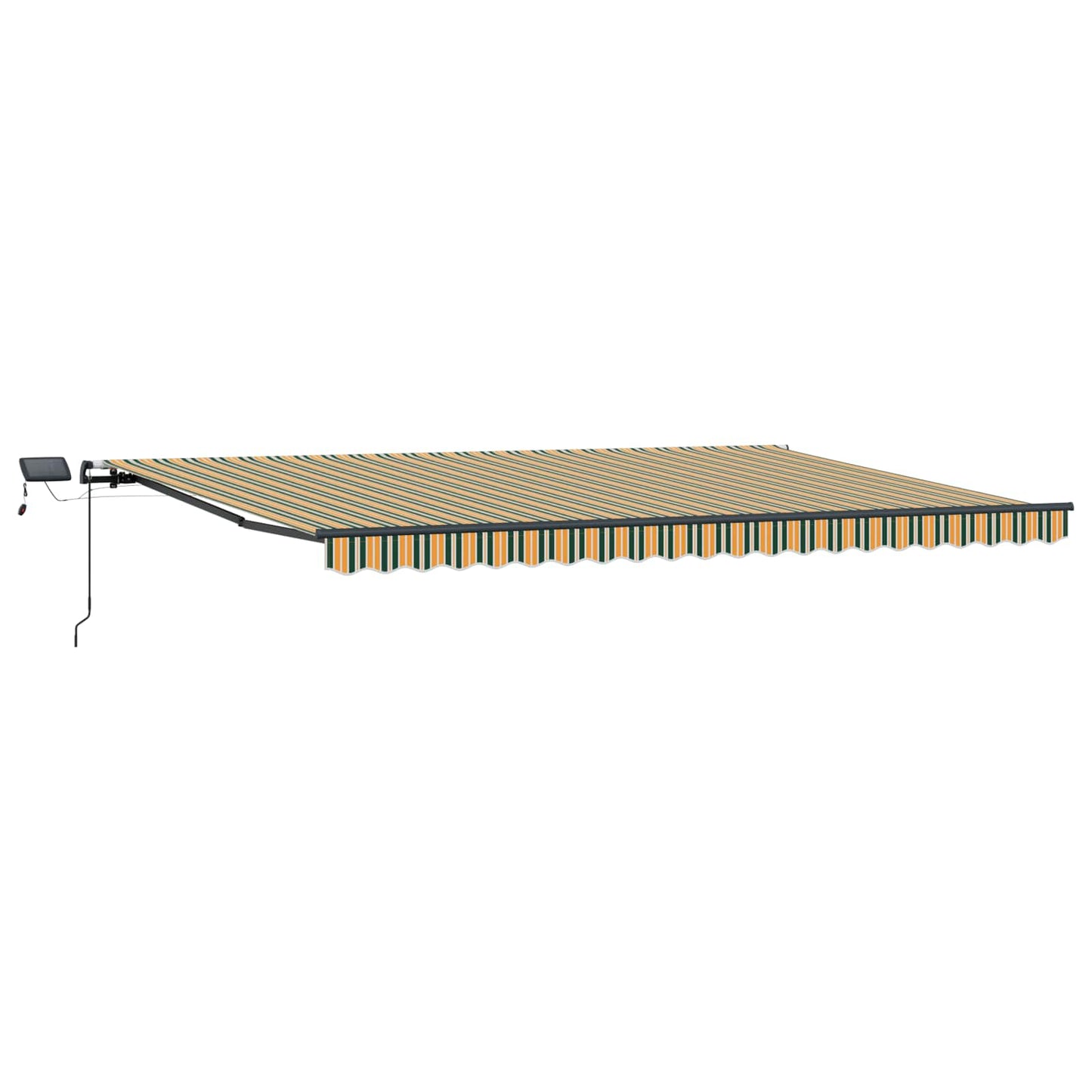 Behúzható napellenző Zöld és sárga 500 × 300 cm