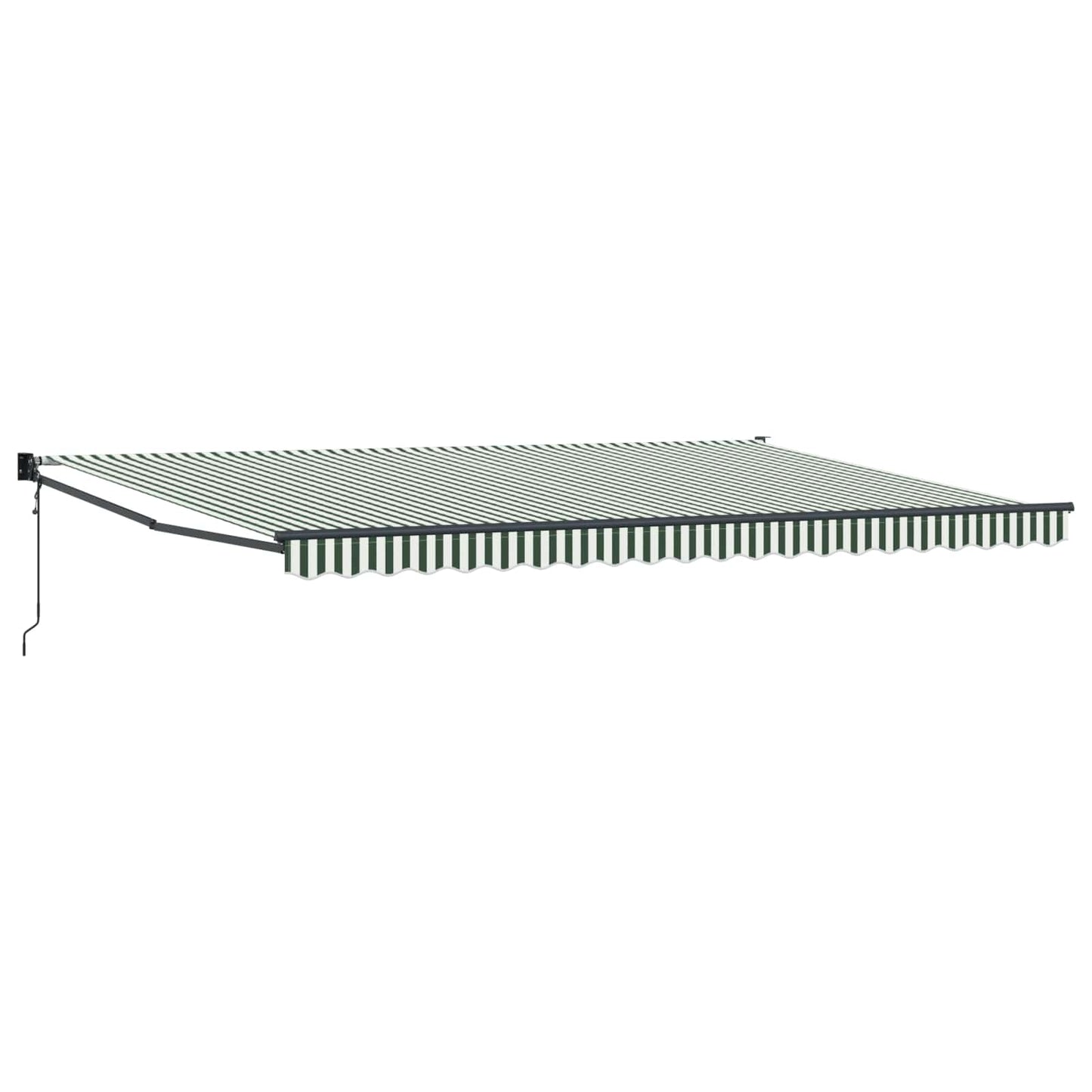 Behúzható napellenző Zöld és Fehér 500 × 300 cm