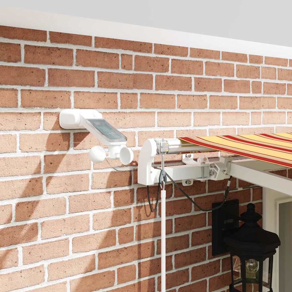 Behúzható napellenző Sárga és narancs 500 × 350 cm Poliészter