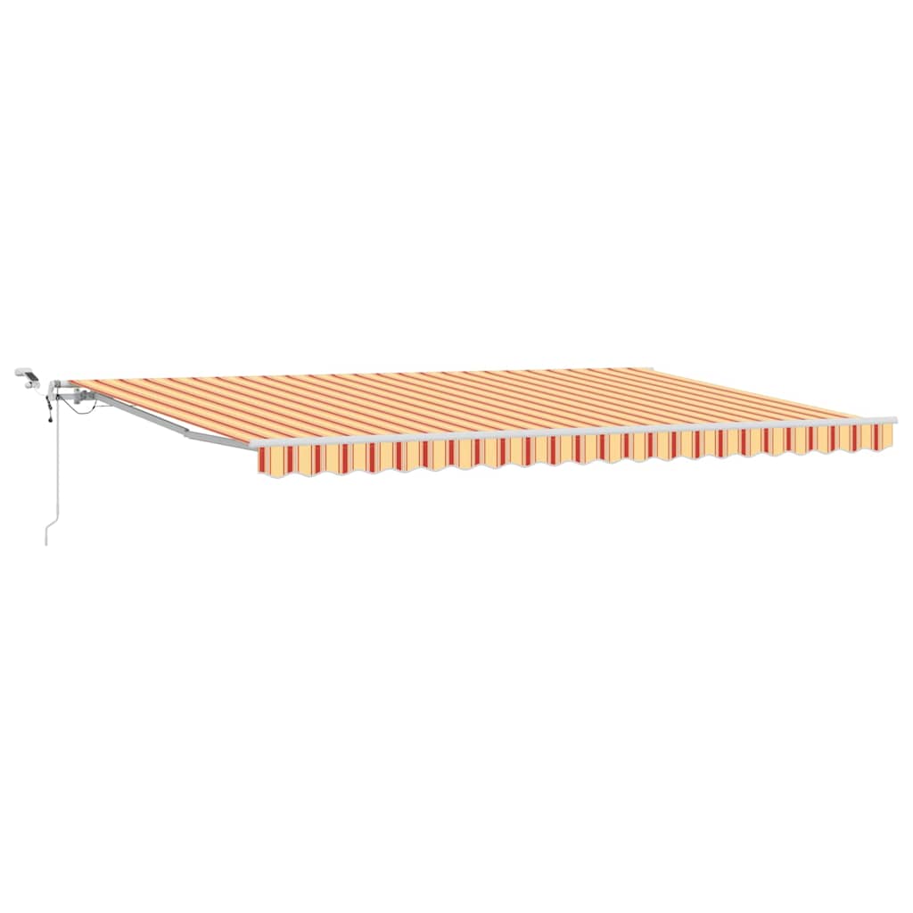 Behúzható napellenző Sárga és narancs 500 × 350 cm Poliészter